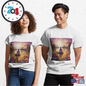 Azure Enchantment Abstract Aesthetic Graphic Unisex T-Shirt